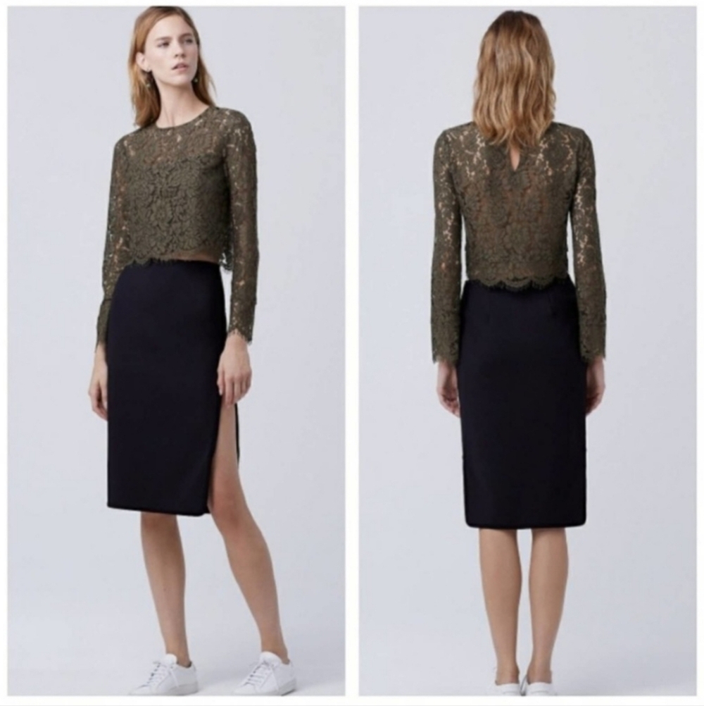 DIANE VON FURSTENBERG Double side zipper pencil skirt size 6